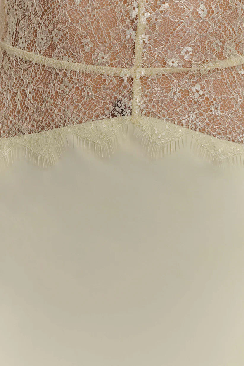 Sukienka maxi Elara Satin Lace