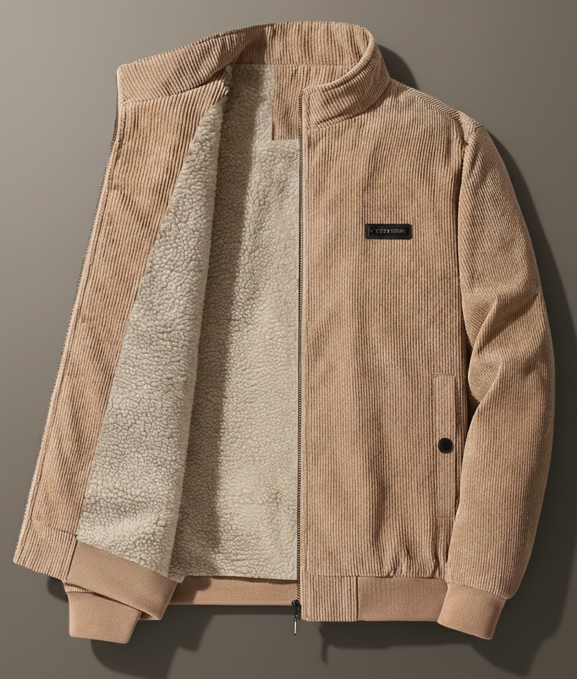 Michael | Cordjacke mit Fleecefutter